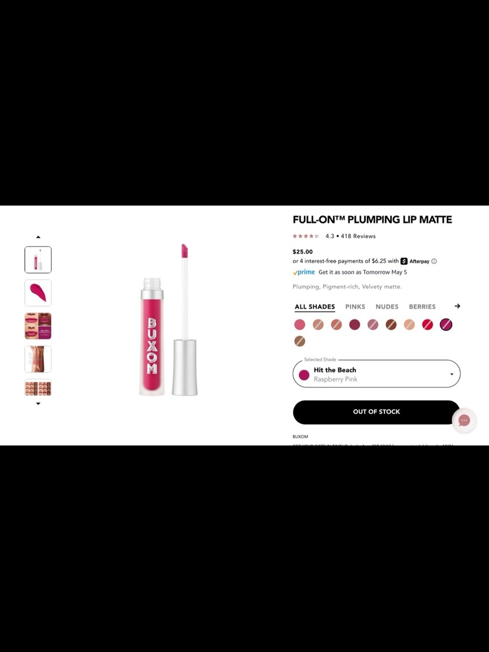 Buxom Full-On Plumping Lip Matte — HIT THE BEACH